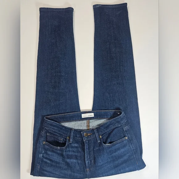 Loft Jeans Womens Size 2 Blue The Curvy Super Soft Girlfriend Minimalist Denim - Picture 4 of 8
